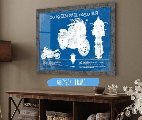 Cutler West 2019 BMW R1250RS Vintage Blueprint Auto Print