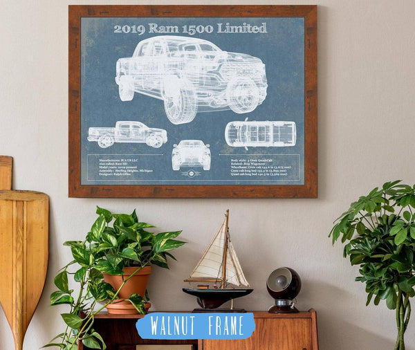 Cutler West 2019 Ram 1500 Limited Vintage Blueprint Auto Print