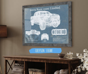 Cutler West 2019 Ram 1500 Limited Vintage Blueprint Auto Print