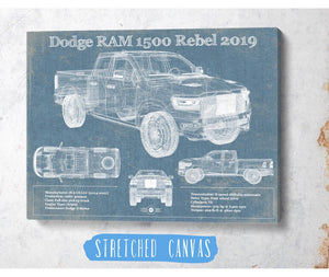 Cutler West 2019 Ram 1500 Rebel Vintage Blueprint Auto Print