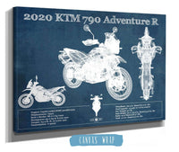 Cutler West Vehicle Collection 2020 Ktm 790 Adventure R Vintage Blueprint Auto Print