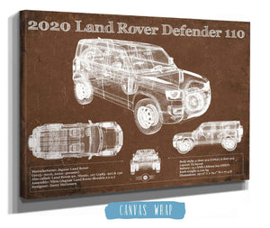 Cutler West 2020 Land Rover Defender 110 Vintage Blueprint Auto Print