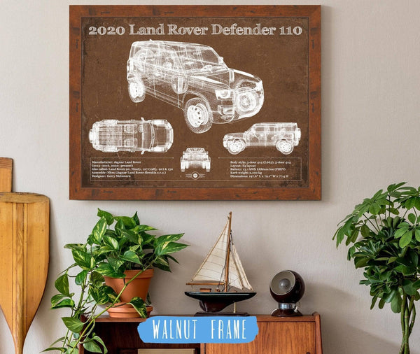 Cutler West 2020 Land Rover Defender 110 Vintage Blueprint Auto Print