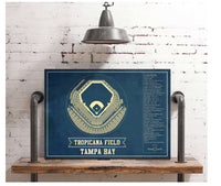 Cutler West Tampa Bay Rays - Tropicana Field Vintage Baseball Print