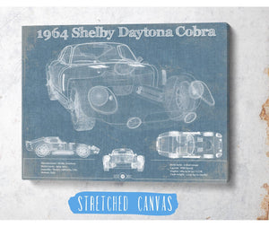 Cutler West 64' Shelby Cobra Daytona Blueprint Vintage Auto Print
