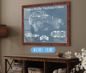 Cutler West 64' Shelby Cobra Daytona Blueprint Vintage Auto Print