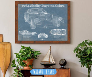 Cutler West 64' Shelby Cobra Daytona Blueprint Vintage Auto Print