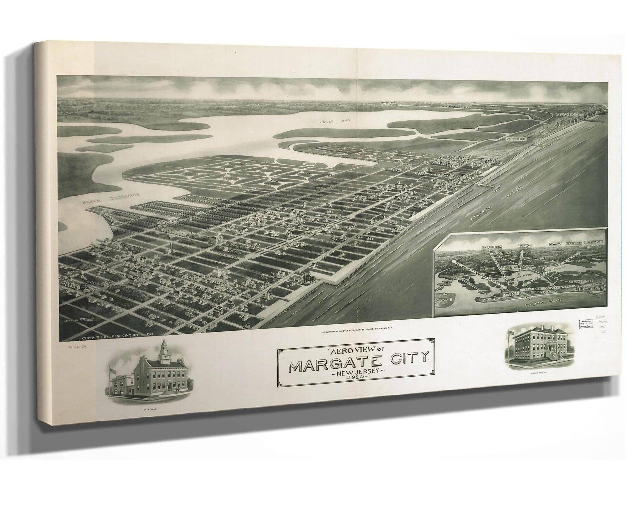 Cutler West Aeroview Of Margate City New Jersey 1925  State Of New Jersey