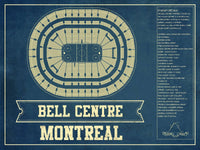 Cutler West 14" x 11" / Unframed Montreal Canadiens Bell Centre Seating Chart - Vintage Hockey Print 673822723_79995