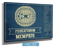 Cutler West Basketball Collection Memphis Grizzlies Fedexforum Vintage Basketball Blueprint NBA Print