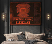 Cutler West Pro Football Collection Cleveland Browns FirstEnergy Stadium - Vintage Football Print