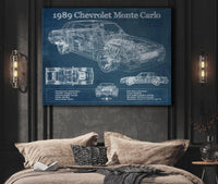 Cutler West Chevrolet Collection 1989 Chevrolet Monte Carlo SS Blueprint Vintage Auto Patent Print