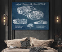 Cutler West 1990 R32 Skyline GTS-T Original Blueprint Art