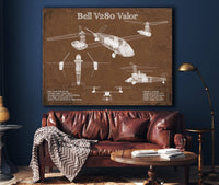 Cutler West Military Aircraft Bell V280 Valor Future Vertical Lift Vintage Blueprint