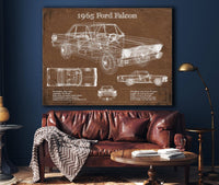 Cutler West 1965 Ford Falcon Blueprint Vintage Auto Print