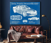 Cutler West 2000 - 2005 Pontiac Bonneville GXP Blueprint Vintage Auto Print