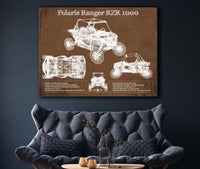 Cutler West Polaris Ranger RZR XP 1000 Blueprint Vintage Auto Print