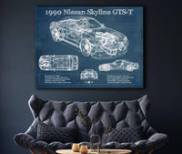 Cutler West 1990 R32 Skyline GTS-T Original Blueprint Art