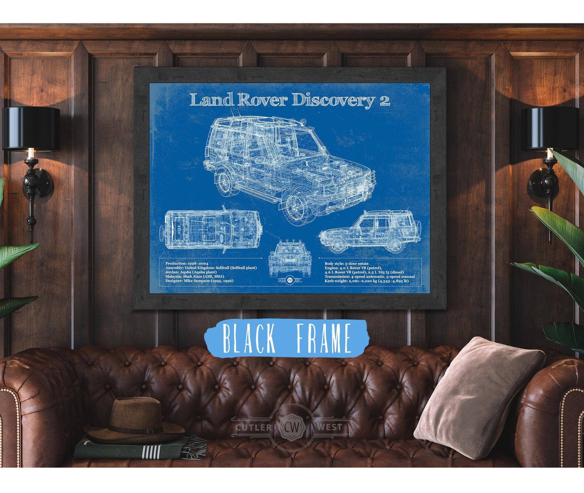 Cutler West Land Rover Discovery Series 2 Blueprint Vintage Auto Patent Print