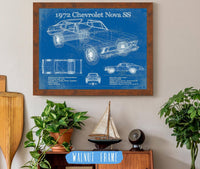 Cutler West Chevrolet Collection 1972 Chevrolet Nova SS Blueprint Vintage Auto Patent Print