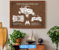 Cutler West Polaris Ranger RZR XP 1000 Blueprint Vintage Auto Print