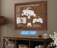 Cutler West Polaris Ranger RZR XP 1000 Blueprint Vintage Auto Print