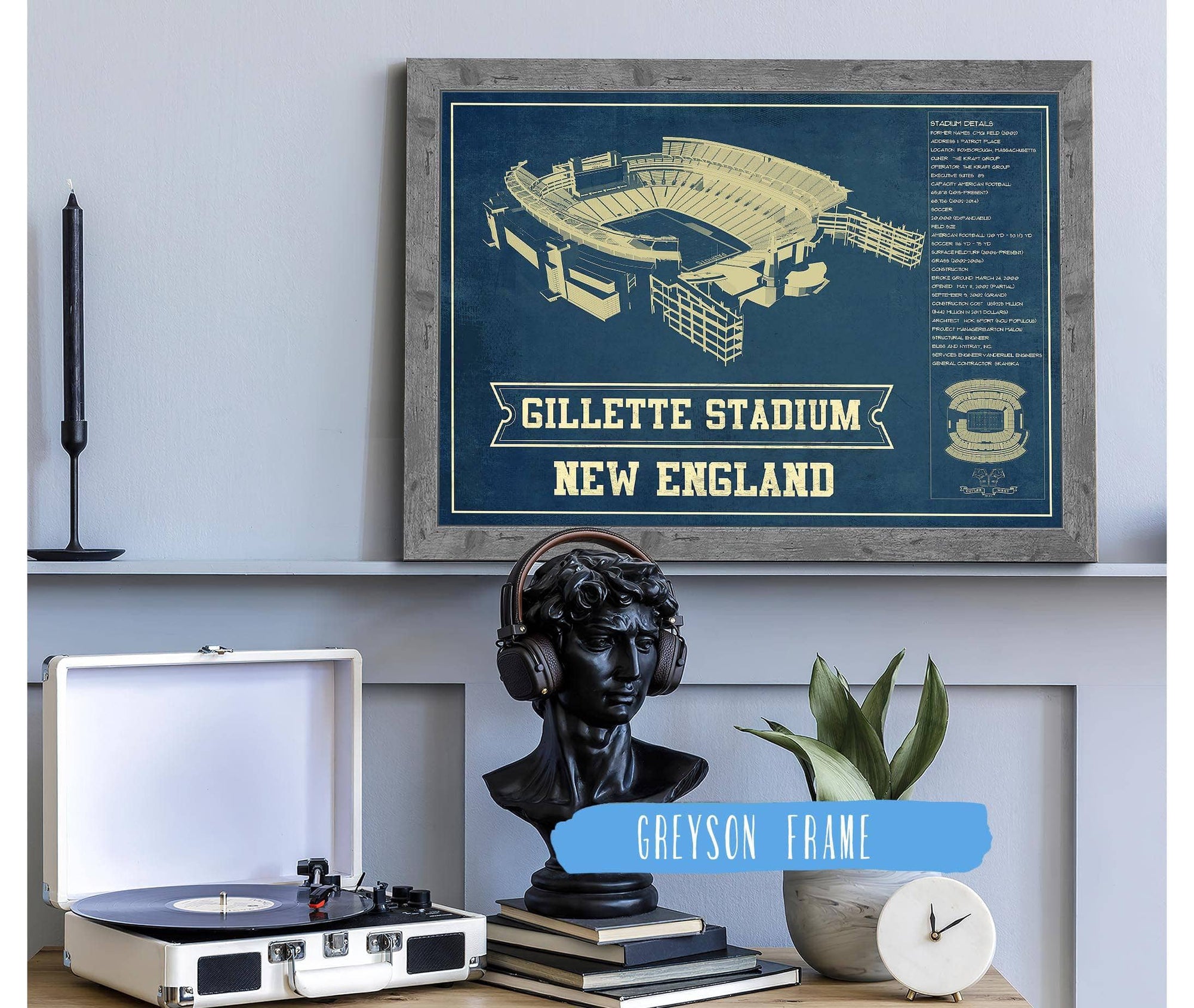 Fix Gillette Stadium New England Patriots - Vintage Football Print