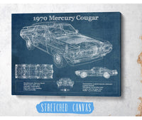 Cutler West 1970 Mercury Cougar Eliminator Blueprint Vintage Auto Print