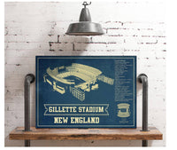Fix Gillette Stadium New England Patriots - Vintage Football Print