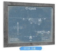 Cutler West Military Aircraft AC-130A Vintage Aviation Blueprint Military Print