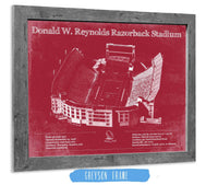 Cutler West College Football Collection 14" x 11" / Greyson Frame Donald W. Reynolds Razorback Stadium Art - Arkansas Razorbacks Football Art 9356298446_36468