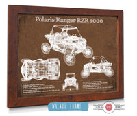 Cutler West Polaris Ranger RZR XP 1000 Blueprint Vintage Auto Print