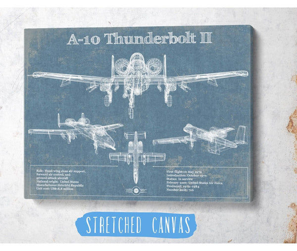 Cutler West A-10 Thunderbolt II Patent Blueprint Original Military Wall Art