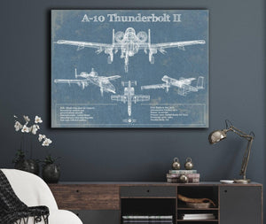 Cutler West A-10 Thunderbolt II Patent Blueprint Original Military Wall Art