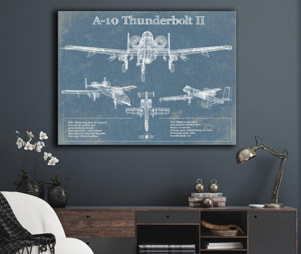 Cutler West A-10 Thunderbolt II Patent Blueprint Original Military Wall Art