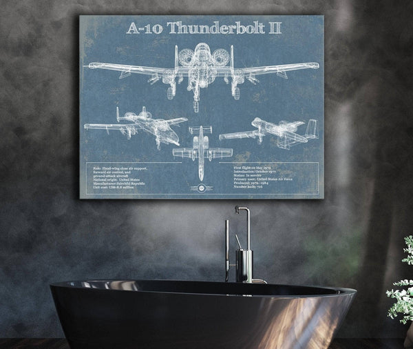 Cutler West A-10 Thunderbolt II Patent Blueprint Original Military Wall Art