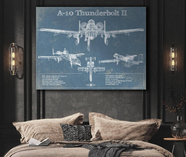 Cutler West A-10 Thunderbolt II Patent Blueprint Original Military Wall Art