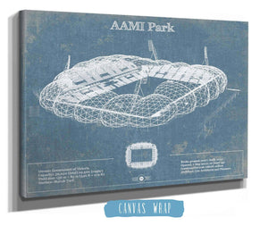 Cutler West AAMI Park Vintage Australia Rugby and Soccer Stadium Print