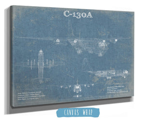 Cutler West AC-130A Vintage Aviation Blueprint Military Print