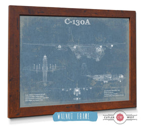 Cutler West AC-130A Vintage Aviation Blueprint Military Print