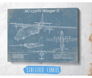 Cutler West AC-130W Stinger II Vintage Aviation Blueprint Military Print