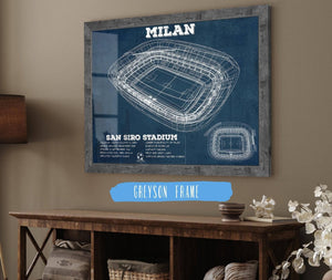 14" x 11" / Greyson Frame Cutler West AC Milan San Siro Stadium Soccer Print