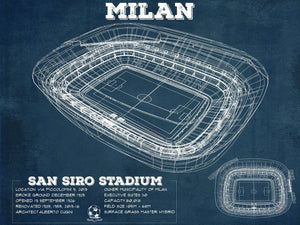 14" x 11" / Unframed Cutler West AC Milan San Siro Stadium Soccer Print