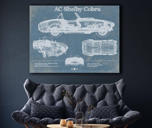 Cutler West AC Shelby Cobra Blueprint Vintage Auto Print