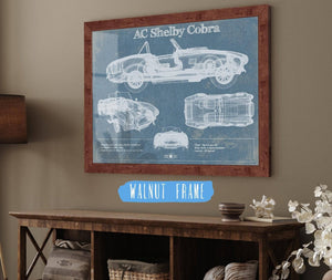 Cutler West AC Shelby Cobra Blueprint Vintage Auto Print