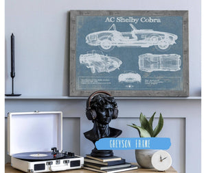 Cutler West AC Shelby Cobra Blueprint Vintage Auto Print