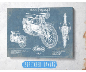 Cutler West Ace (1924) Blueprint Motorcycle Patent Print