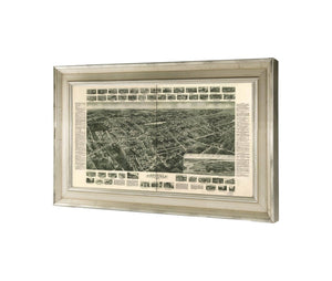 24" x 16" / Champagne Frame Cutler West Aero View Of Amityville Suffolk County Long Island Ny 1925  State Of New York