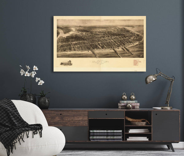 Cutler West Aero View Of Atlantic City New Jersey 1909  State Of New Jersey