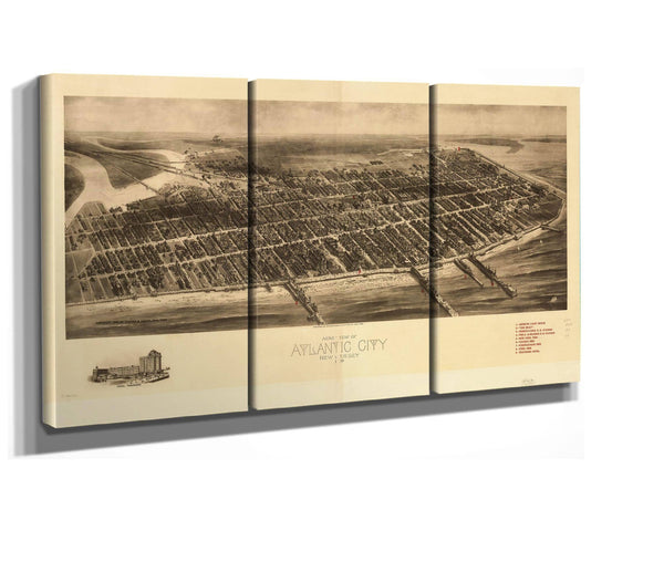 Cutler West Aero View Of Atlantic City New Jersey 1909  State Of New Jersey